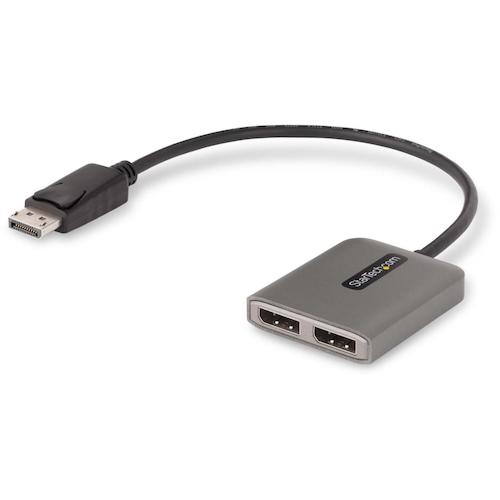 StarTech.com 見せびらかすアダプタ／ＤｉｓｐｌａｙＰｏｒｔ １．４ － ２ｘ ＤＰ／４Ｋ／Ｗｉｎｄｏｗｓのみ／ＭＳＴこしき／ＤＰ分かち合う器 【品番：MST14DP122DP】
