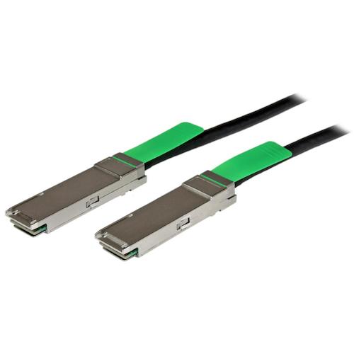 StarTech.com　ＤＡＣ　Ｔｗｉｎａｘケーブル／２ｍ／ＭＳＡ対応アンコード／４０Ｇｂｐｓ／銅線ダイレクトアタッチケーブル　【品番：QSFPMM2M】