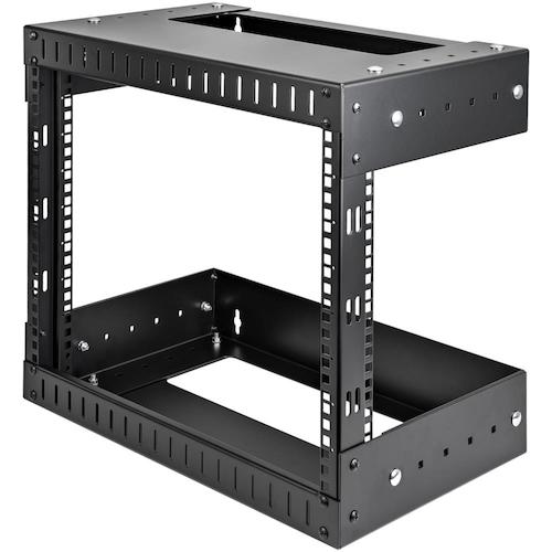 StarTech.com　サーバーラック／８Ｕ／１９インチ／壁掛けタイプ／奥行調整幅：３０～５０ｃｍ／２ポストオープンフレーム　【品番：RK812WALLOA】