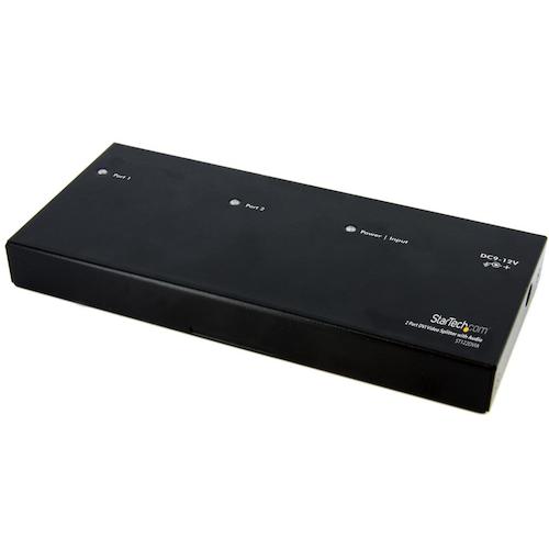 StarTech.com ビデオスプリッター／１９２０ ｘ １２００ ＤＶＩ／１インプット２最終生産物／３．５粍 ステレオオーディオ 【品番：ST122DVIA】
