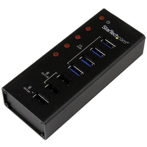 StarTech.com ＵＳＢこしき／ＵＳＢ ３．０／４ｘ Ｔｙｐｅ－Ａ ＋ ３ｘ 申し受ける専用界面／壁面とり備える相応う／金属元素筐体 【品番：ST4300U3C3】