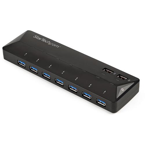 StarTech.com ＵＳＢこしき／ＵＳＢ ３．０／７界面 Ｔｙｐｅ－Ａ （２界面 ２．４Ａ申し受ける）／セルフ力強さ（ＡＣアダプター属する） 【品番：ST93007U2C】