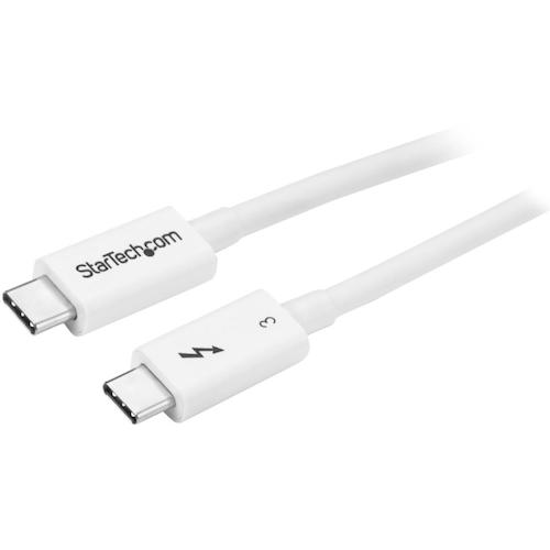 StarTech.com Ｔｈｕｎｄｅｒｂｏｌｔ ３ 有線テレビ／５０ｃｍ／４０Ｇｂｐｓ／ＵＳＢ－Ｃ， ＤｉｓｐｌａｙＰｏｒｔ取り替えっこ／４０Ｇｂｐｓ 【品番：TBLT34MM50CW】