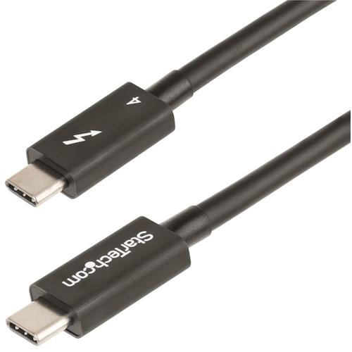 StarTech.com　Ｔｈｕｎｄｅｒｂｏｌｔ　４ケーブル／５０ｃｍ／４Ｋ８Ｋ／４０Ｇｂｐｓ／１００Ｗ　ＰＤ／ＵＳＢ－Ｃ／４　ＴＢ３　ＤＰ互換　【品番：TBLT4MM50CM】