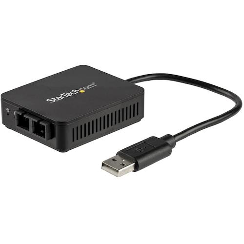 StarTech.com ＵＳＢ ２．０ － グラスファイバー取り替えっこアダプタ／ＵＳＢ－Ａ繋ぎ合わせる／１００Ｂａｓｅ－ＦＸ／２芯ＳＣ繋ぎ／マルチ流行り物 【品番：US100A20FXSC】