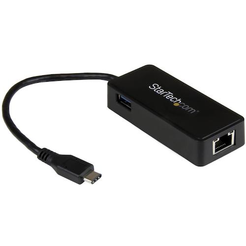 StarTech.com　ＬＡＮアダプター／ＵＳＢ－Ｃ／１ｘ　ＲＪ４５／ギガビットイーサネット／１ｘ　ＵＳＢ－Ａポート／ノートＰＣ　有線ＬＡＮ変換　【品番：US1GC301AU】