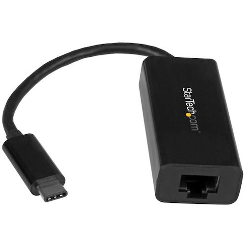 StarTech.com　ＬＡＮアダプター／ＵＳＢ－Ｃ／１ｘ　ＲＪ４５／１０／１００／１０００　Ｍｂｐｓ／ブラック　【品番：US1GC30B】