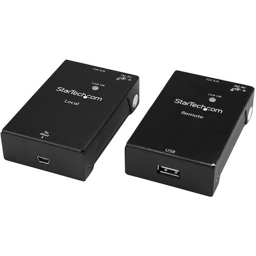 StarTech.com　ＵＳＢエクステンダー／１ポート／ＵＳＢ　２．０／５０ｍ／Ｃａｔ　５ｅ，６／メタル筐体　【品番：USB2001EXTV】