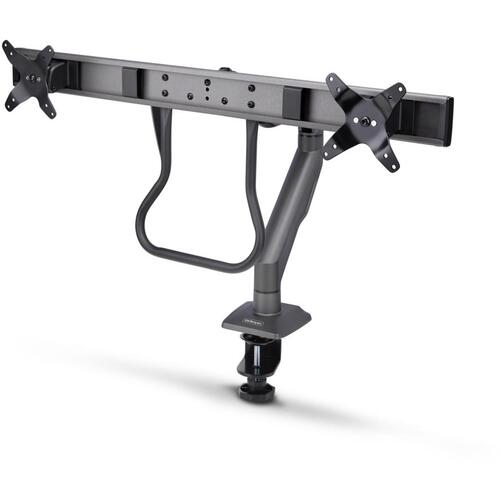 StarTech.com モニターアーム／Ｃクランプ固定式／２画面／最大２７インチ／耐荷重１５ｋｇ／ＶＥＳＡ対応／クロスバー／高さ角度調整 【品番：H2M1AS2-MONITOR-ARM】