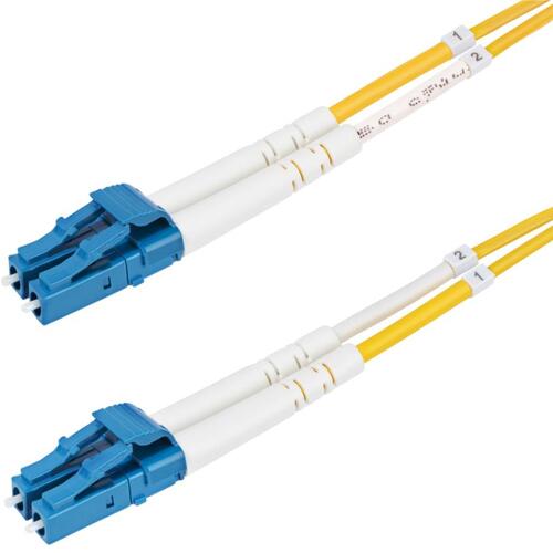 StarTech.com　光ファイバーケーブル／ＯＳ２シングルモード／１５ｍ／ＬＣ－ＬＣ／２芯／デュプレックス／ＬＳＺＨ／アクア／オプティカル　【品番：SMDOS2LCLC15M】