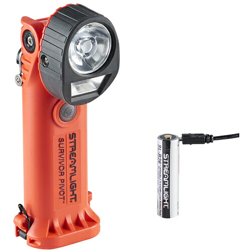Streamlight 防爆型お手て点火装置 サバイバーピボット ＵＳＢ申し受ける書き割り オレンジ色 （米国防爆Ｄｉｖ．２） 【6個】 【品番：995R】