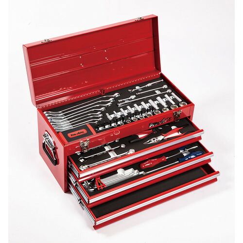 スエカゲツール Ｐｒｏ－Ａｕｔｏ ３／８”＆１／４”ＤＲ．８３ＰＣ．ツールキット レッド 【品番：TE-383R】