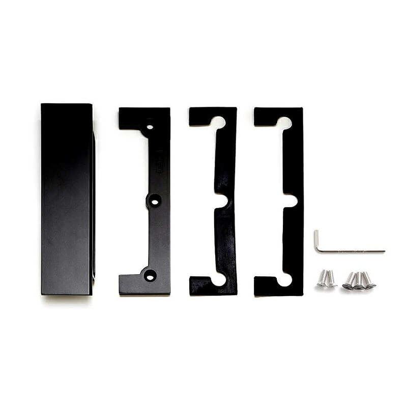 スガツネ工業 LAMP 硝子扉用鉤括弧 HES3D-G120BKT型 黒いこと 【品番：HES3D-G120BKT-BL】