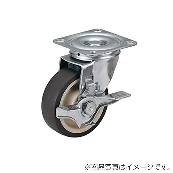 スガツネ工業 ステンレス鋼 キャスター SUS-SJ型 一皿手合い 自在車 白いこと 【品番：SUS-SJ100-S-NWB】
