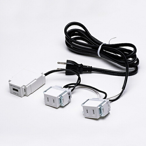スガツネ工業　SUGATSUNE　（２１００３５１８３）ＤＭ３－Ａ２Ｕ１Ｐ２－ＷＴ／結線済コンセント　【品番：DM3-A2U1P2-WT】