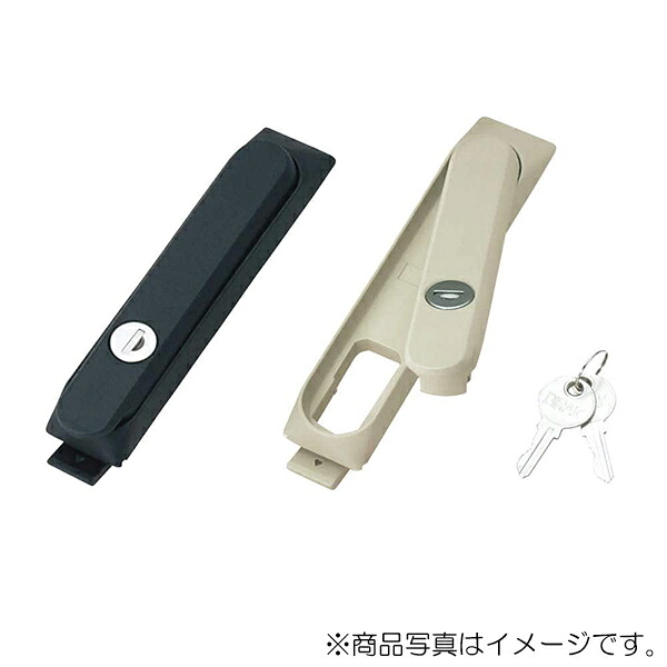 スガツネ工業　DIRAK　スイングハンドル 207-92型、507-92型 丸型シリンダー錠タイプ ロッドラッチ用　ブラック　【品番：207-9265-B】