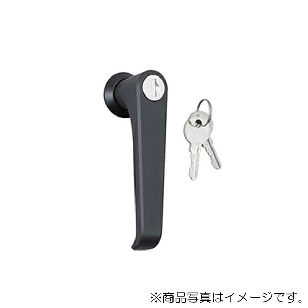 スガツネ工業　DIRAK　Lハンドル 500-94型 丸型シリンダー錠タイプ　ブラック　【品番：500-9402-D】