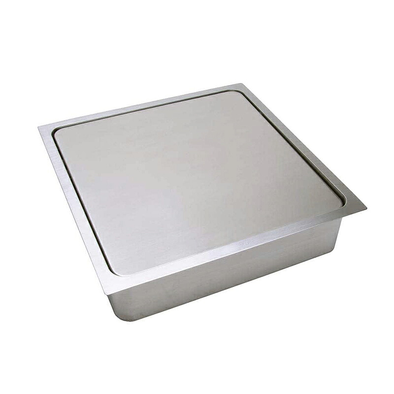 スガツネ工業　LAMP　ステンレス ダンパー付屑入投入口 角型 AD-KH型 蓋付 PAT　【品番：AD-KH028-HL】