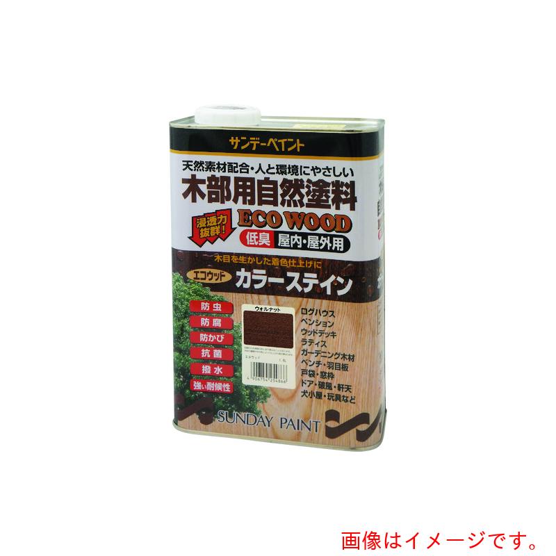 サンデーペイント　エコウッドカラーステイン　オレンジ　１６００Ｍ　【品番：267903】