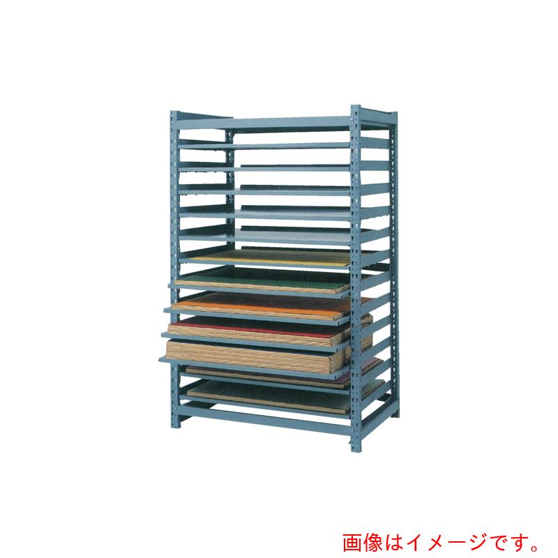 【別途貨物輸送あり】【都度積もり書き】サンゼン実業 引出式洋紙棚（菊判用） １４段抽き出し（効果のある高さ１２５粍） 【品番：YPK814N-S】