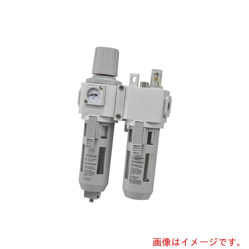Parker TAIYO エアコントロールユニット/2点セット(オートドレン、ブラケット、角型圧力計付、メタルケース付) 【品番:EKL3-10-ABDS】