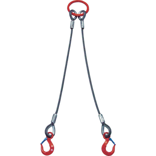 ★大洋製器工業（TAIYO）　２本吊　ワイヤスリング　０．５ｔ用&times;１ｍ（１０１２５４４）　【品番：2WR-0.5TX1】｜住設プロ　店
