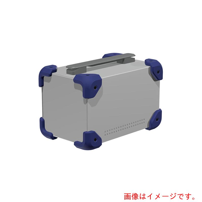 タカチ電機工業（TAKACHI）　コーナーガード付ケース　メタリックシルバー／ネイビー　【品番：MCG14-14-23SN】