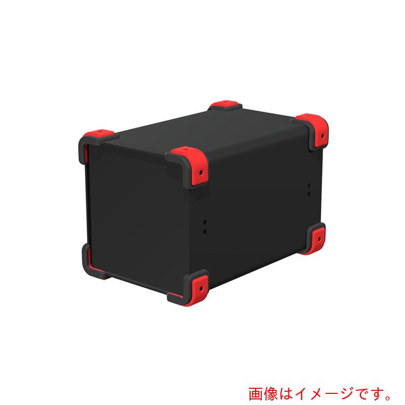 タカチ電機工業(TAKACHI) コーナーガード付アルミケース ブラック/レッド 【品番:UCG18-18-28BR】