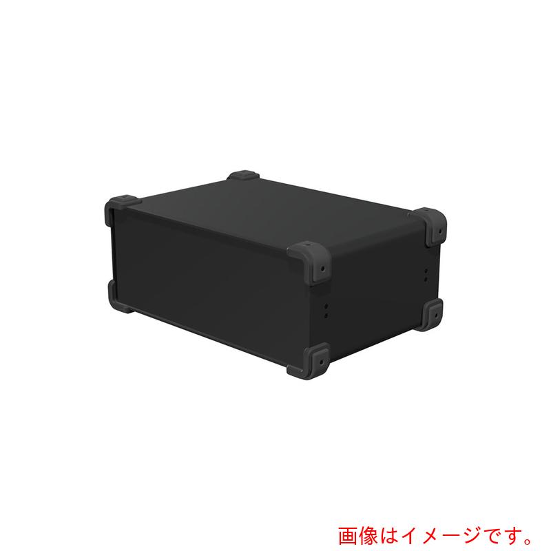 タカチ電機工業（TAKACHI）　コーナーガード付アルミケース　ブラック／ブラック　【品番：UCG38-15-26BB】