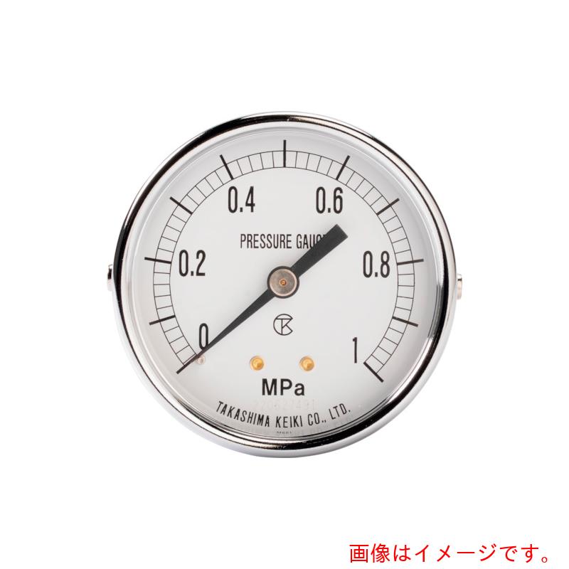 高島計器　一般圧力計（Ｄ枠埋込型・縁なし・φ６０）圧力レンジ０．０～２５ＭＰａ　Ｒ１／４【１０１８２２５】　【品番：1018225】