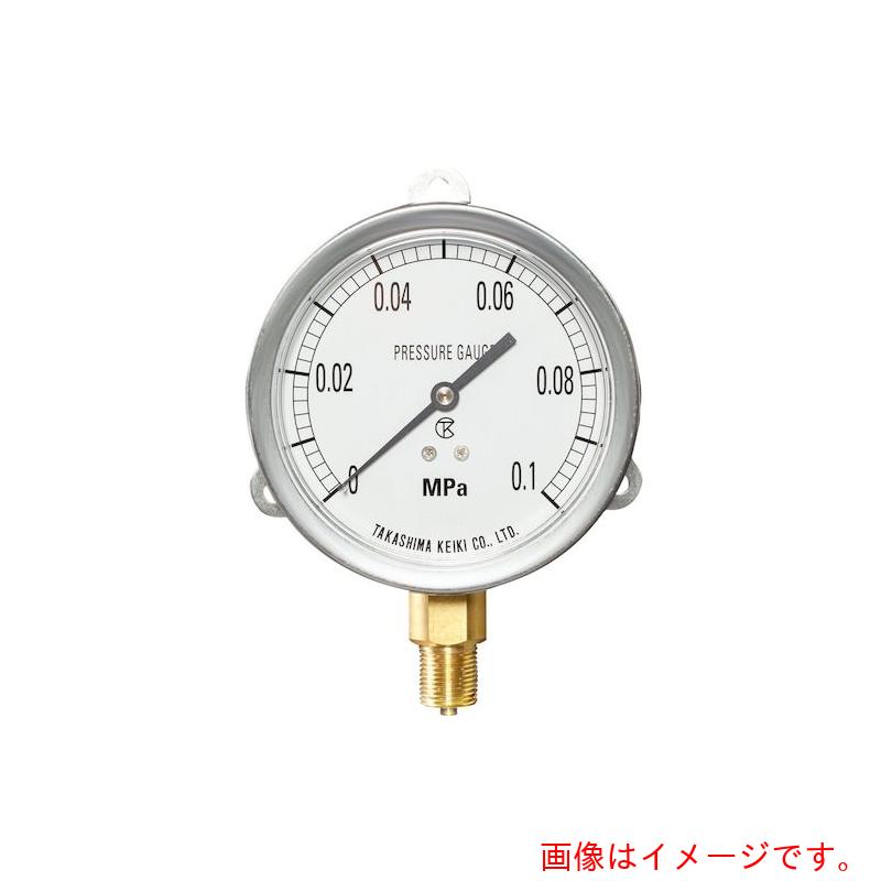 高島表示計器 密閉形無意味さ計（Ｂ枠立型・φ７５）剪断応力範囲０．０～ー０．１ＭＰａ Ｇ３／８【１１２３９０１】 【品番：1123901】