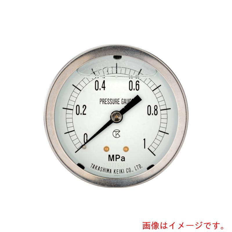 高島計器　グリセリン入圧力計（Ｄ枠埋込型・縁なし・φ６０）圧力レンジ０．０～０．４ＭＰａ　Ｇ１／４【１３１９０４０７３】　【品番：131904073】