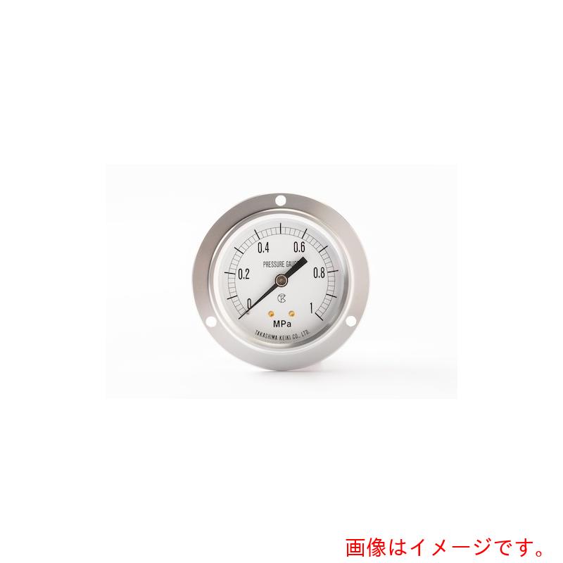 高島表示計器 ステンレス鋼剪断応力計（Ｄ枠埋込型・縁あり・φ６０）剪断応力領域０．０～２５ＭＰａ Ｒ１／４ 【品番：1464225】