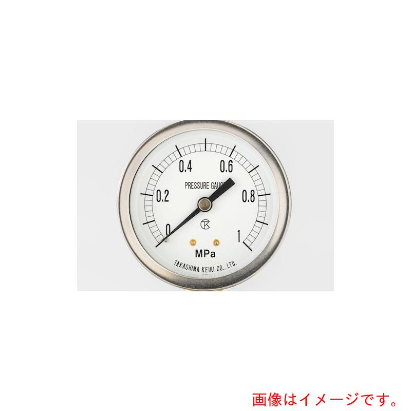 高島表示計器 ステンレス鋼無意味さ計（Ｄ枠埋込型・縁なし・φ６０）翦断応力領域０．０～ー０．１ＭＰａ Ｒ１／４ 【品番：1467901】