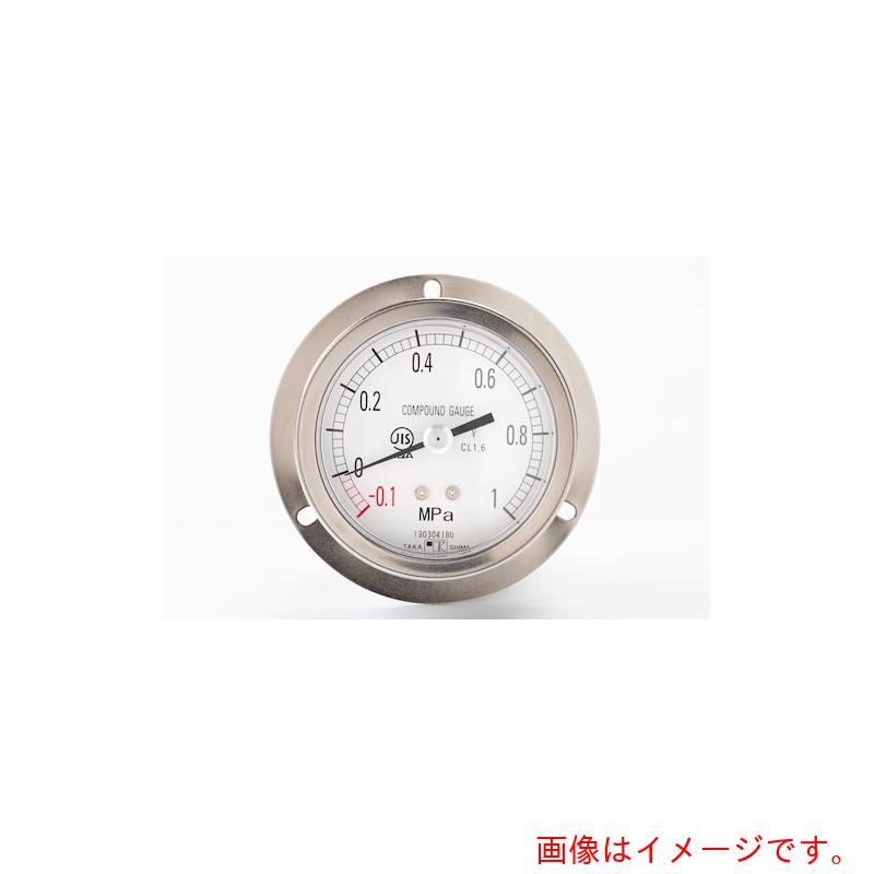 高島表示計器 ステンレス鋼剪断応力計（Ｄ枠埋込型・縁あり・φ７５）剪断応力領域０．０～１６ＭＰａ Ｇ３／８ 【品番：1473216】