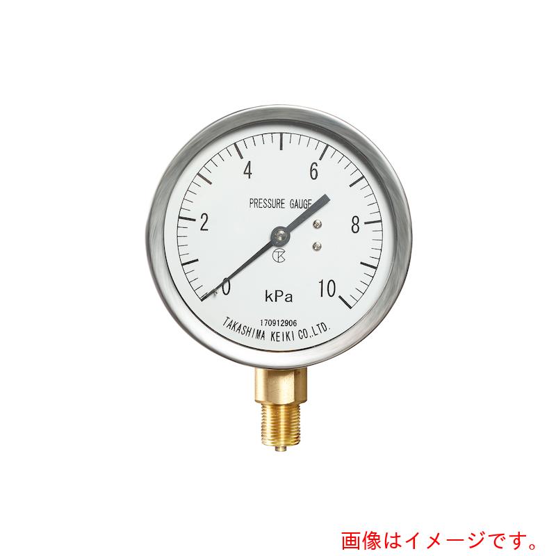 高島表示計器 防滴形微圧計（Ａ枠立型・φ１００）翦断応力領域０．０～５ＫＰａ Ｒ３／８ 【品番：2428150】