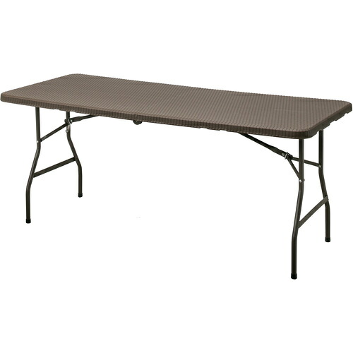 【別途送料あり】タカショー（Takasho）　屋外用品　イージーキャリー　ダイニングテーブル　ラタン調　ブラウン　【品番：ECF-T01BR】｜住設プロ　店