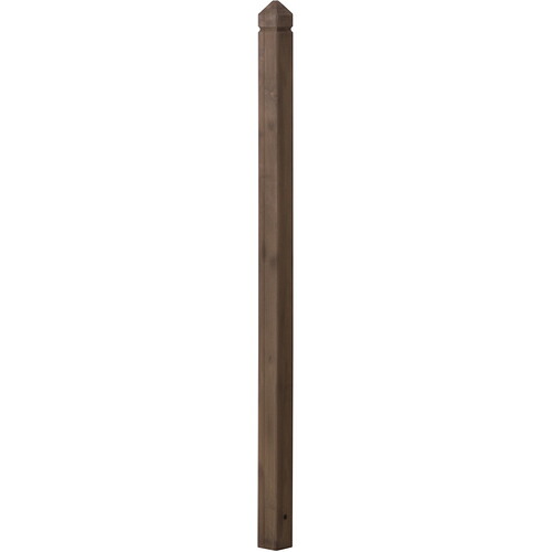 【別途送料あり】タカショー（Takasho）　フェンス　ラティス用柱　ブラウン　６０角×１２０ｃｍ　【6個】　【品番：LPB-0260】