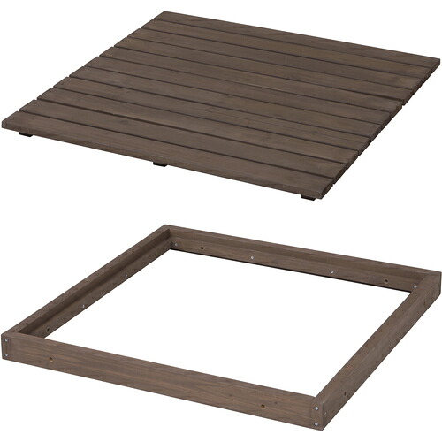【別途送料あり】タカショー（Takasho）　デッキ・タイル用品　システムデッキ　ＡＣＱブラウン　デッキセット　【品番：SDW-ADS】