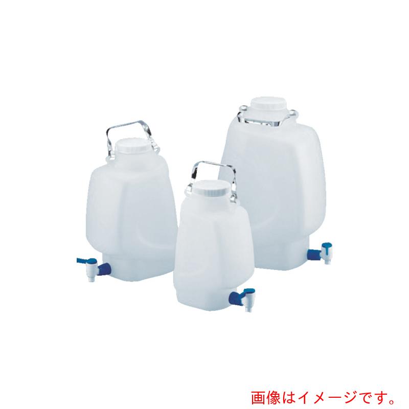 ★Tarsons 角型大型瓶（ストップコック付） ＰＰ製／蓋：ＰＰ製 ２０Ｌ 【品番：683260】