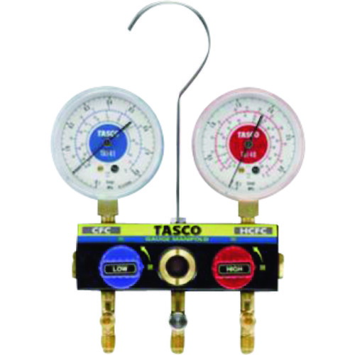 イチネンTASCO Ｒ２２ Ｒ１２ Ｒ５０２用どんぶり鉢弁膜式ゲージマニホールド 【品番：TA120KH】