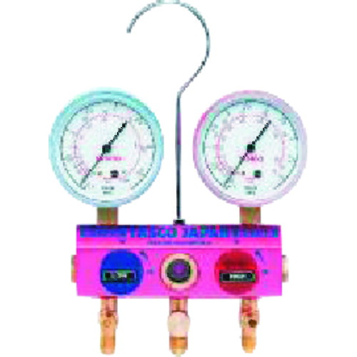 イチネンTASCO　Ｒ４１０Ａ　Ｒ３２用　ボールバルブ式マニホールドボディ　【品番：TA122GV-2】