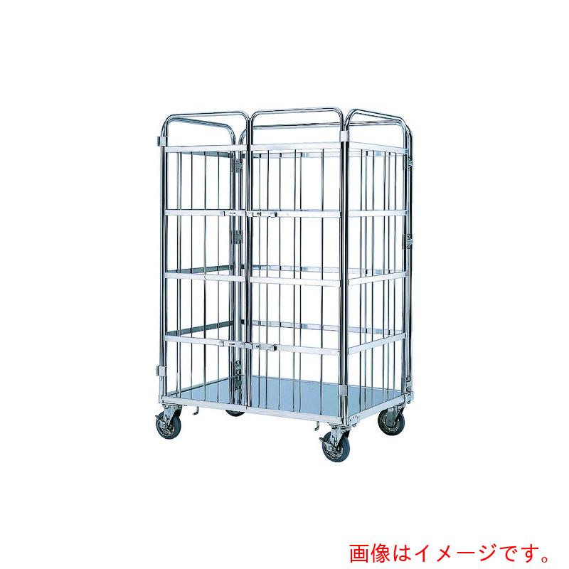 【別途送料あり】テックサス（TECHSUS）　ロールボックス観音扉仕様　８５０ｘ６６０　スチールφ１５０ゴム車　【品番：MCK-5E】