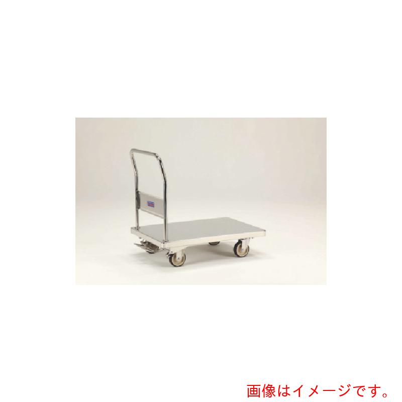 【別途送料あり】テックサス（TECHSUS）　フットブレーキ付　ステンレス台車　スチールφ１００ウレタン車　【品番：NW-7545E-FB】