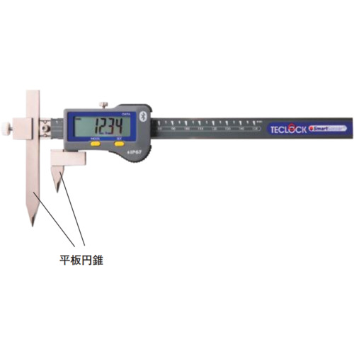 テクロック（TECLOCK）　Ｂｌｕｅｔｏｏｔｈデジタルピッチノギス　５・１０ー１５０　【品番：SSC650P】｜住設プロ　店