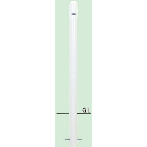 帝金（Teikin）　バリカー　ピラー型　固定式　フック無　白　【品番：52-AX-W】