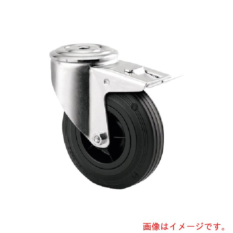 テンテキャスター（TENTE）　ボルト穴式キャスター“ＡＬＰＨＡ”（ゴム車）　φ１６０　自在式（トータルロック付）　【品番：3477PVR160P30-13】