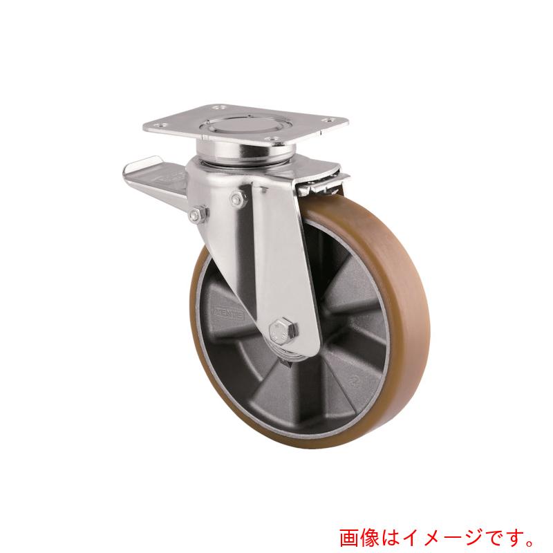 テンテキャスター（TENTE） 差しつかえ重用高性能回転させるキャスター“ＤＥＬＴＡ”（ウレタン拷問台） φ１２５自在式（総締め鍵を掛ける付） 【品番：3642ITP125P63 CONVEX】