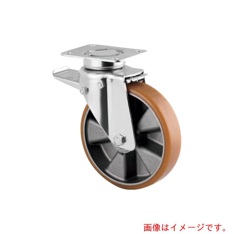 テンテキャスター（TENTE）　重荷重用高性能旋回キャスター“ＤＥＬＴＡ”（ウレタン車輪）　φ１６０自在式（ＪＩＳ規格品、トータルロック付）　自在式（トータルロック付）　【品番：3642ITP160P41 CONVEX】 28,128円