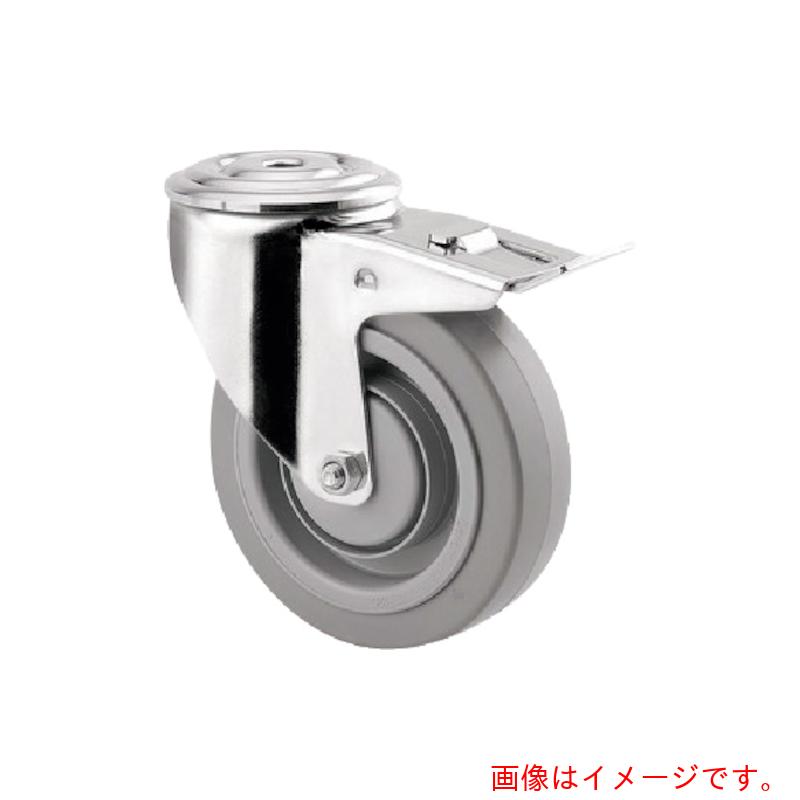 【別途送料あり】テンテキャスター（TENTE） ボルト穴式キャスター“ＡＬＰＨＡ”（タイヤ痕レスタイプ・ステンレス金具） φ１００ 自在式（トータルロック付） 【品番：8477UFX100P30-13】